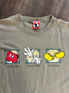 938 -Sage Green The Shorts, The Gloves, The Shoes Mickey Mouse Character Shirt - XL