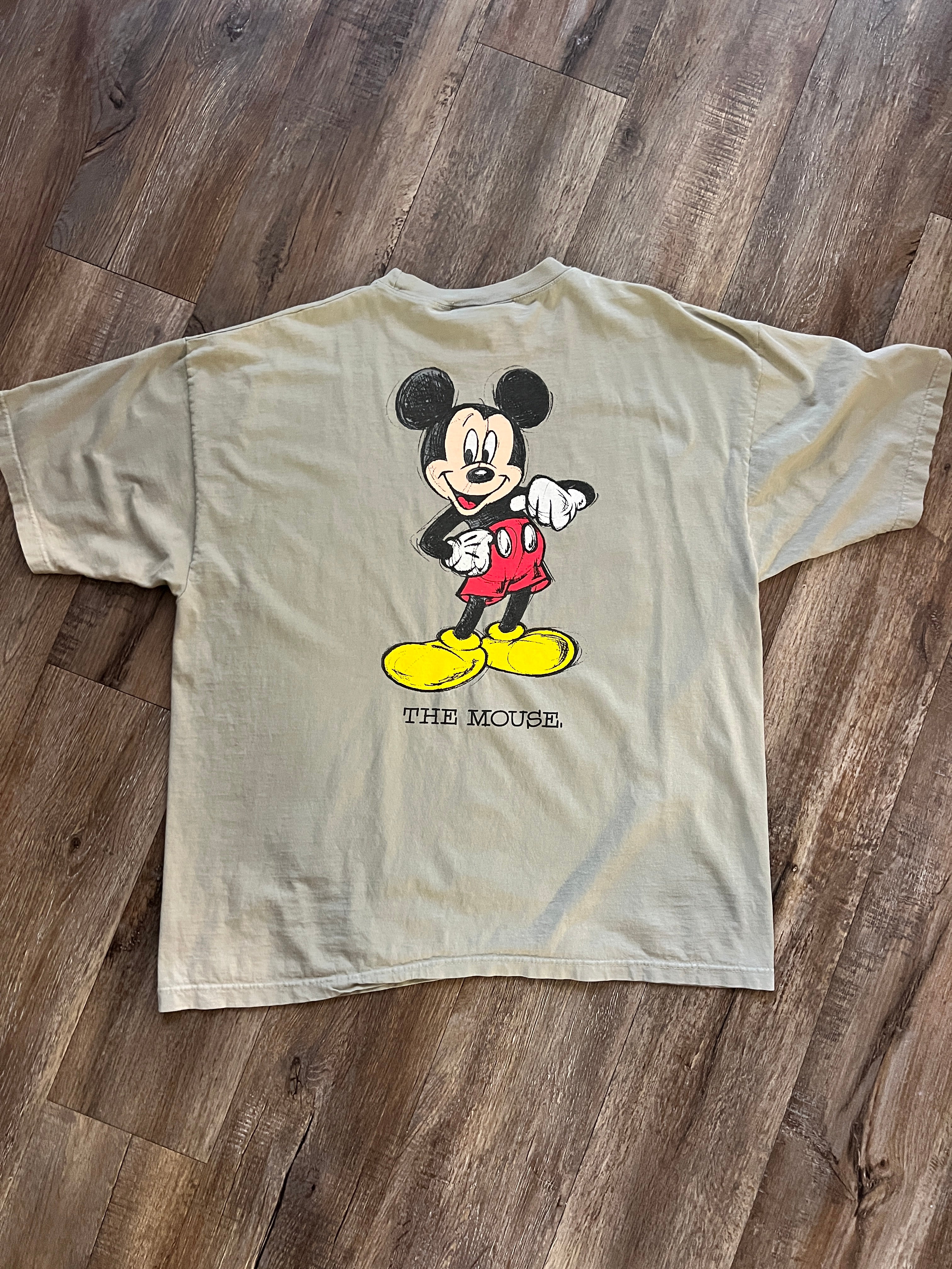 938 -Sage Green The Shorts, The Gloves, The Shoes Mickey Mouse Character Shirt - XL