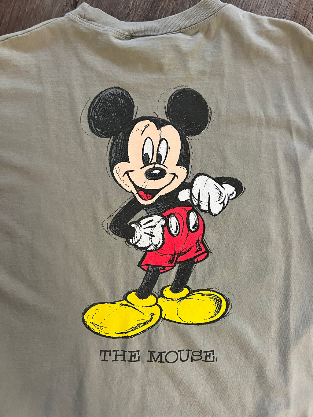 938 -Sage Green The Shorts, The Gloves, The Shoes Mickey Mouse Character Shirt - XL