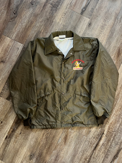 939 -Green Embroidered Fort Wilderness Button Up Jacket - S