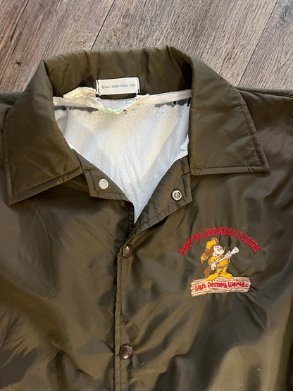 939 -Green Embroidered Fort Wilderness Button Up Jacket - S