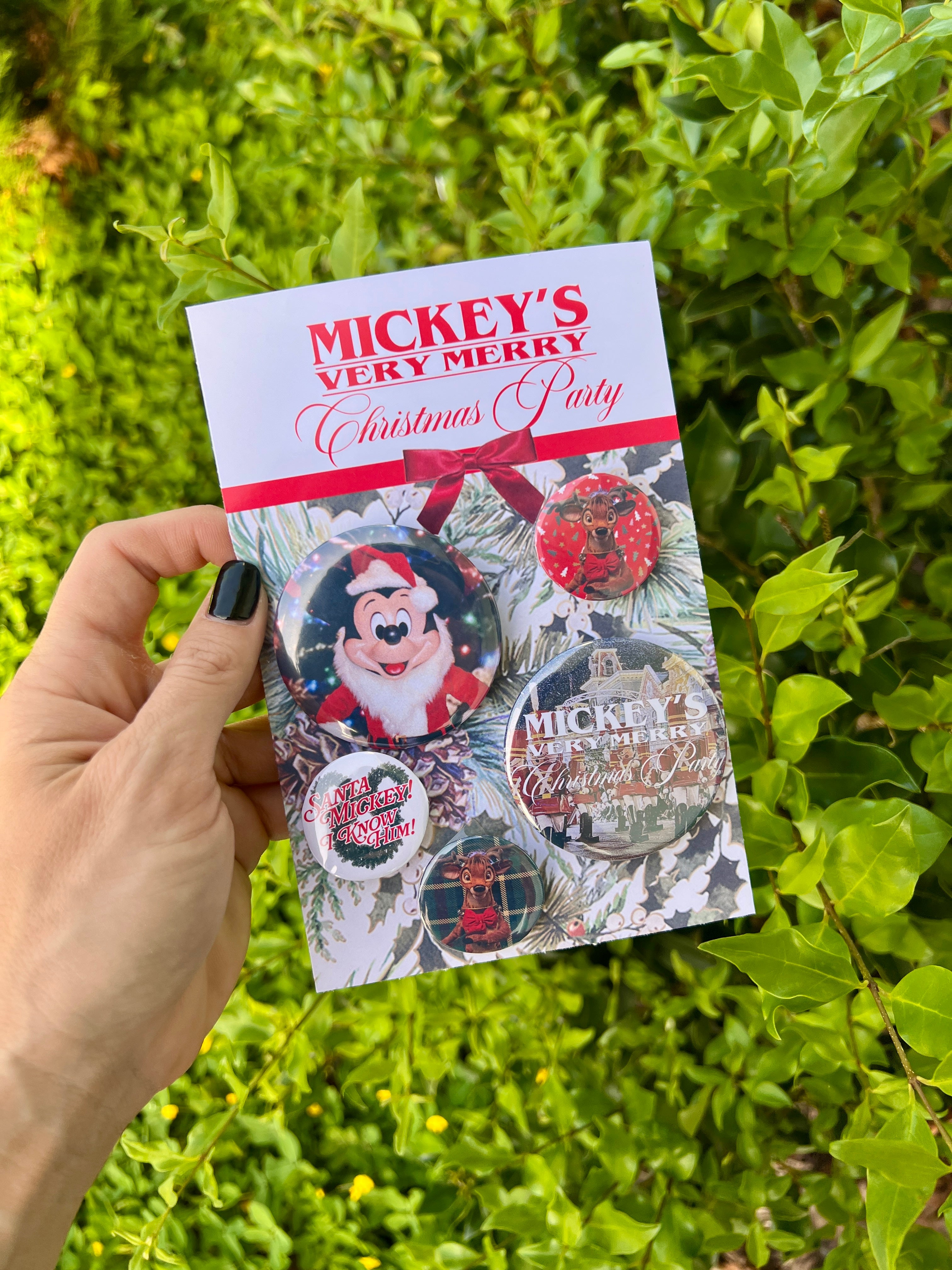 Mickey's Very Merry Christmas Party Button Sheet
