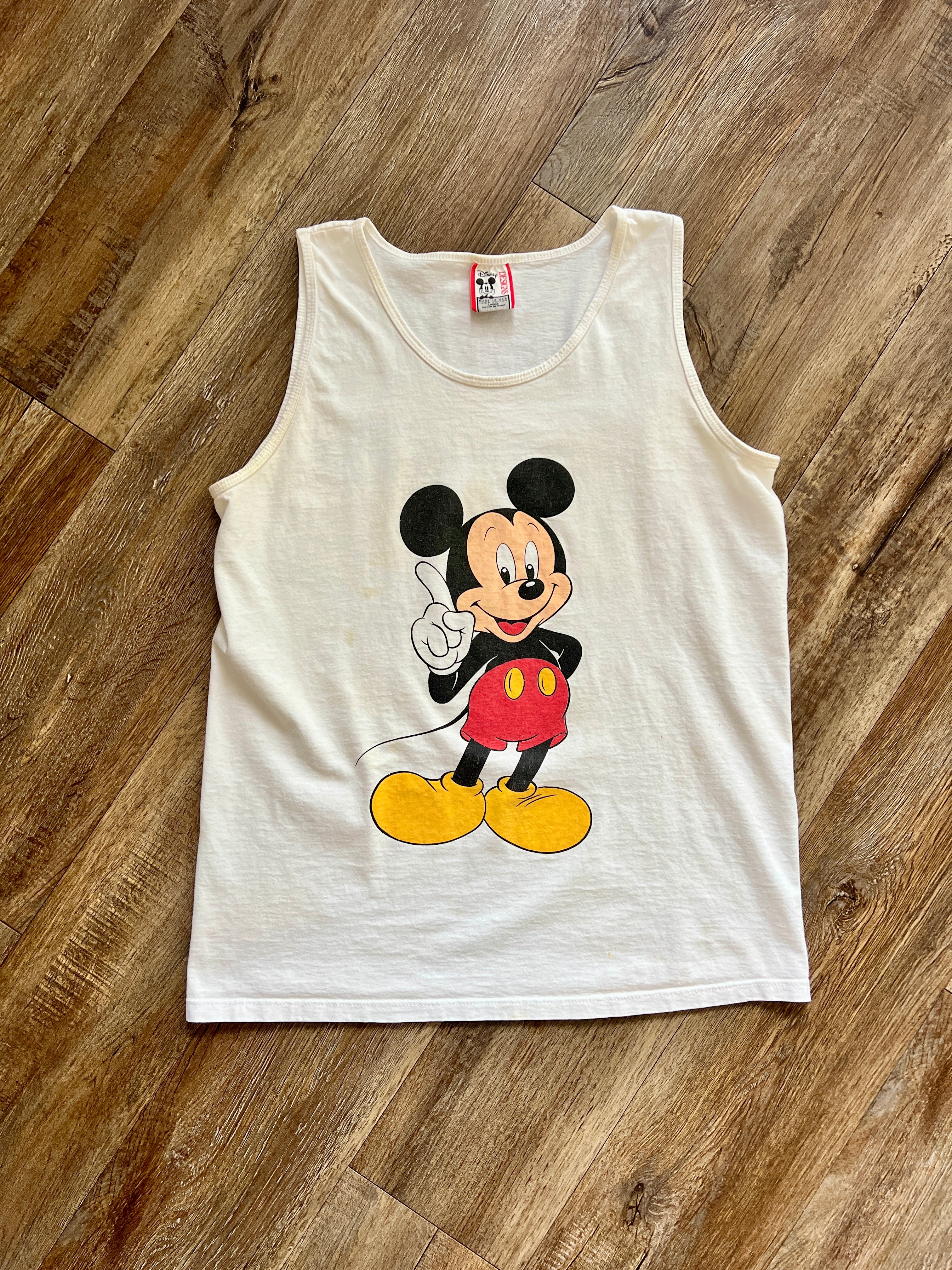 1268 - White Disney Designs Classic Mickey Tank - L