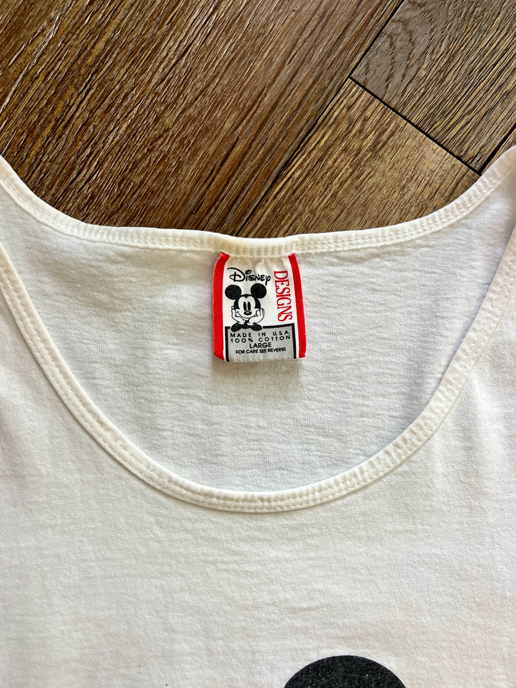 1268 - White Disney Designs Classic Mickey Tank - L