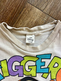 1272 - White Giant Tigger Letter Front & Back Hit Sleep Shirt - OSFA