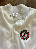 1274 - White Embroidered Satin EPCOT Mickey Bomber  - XL