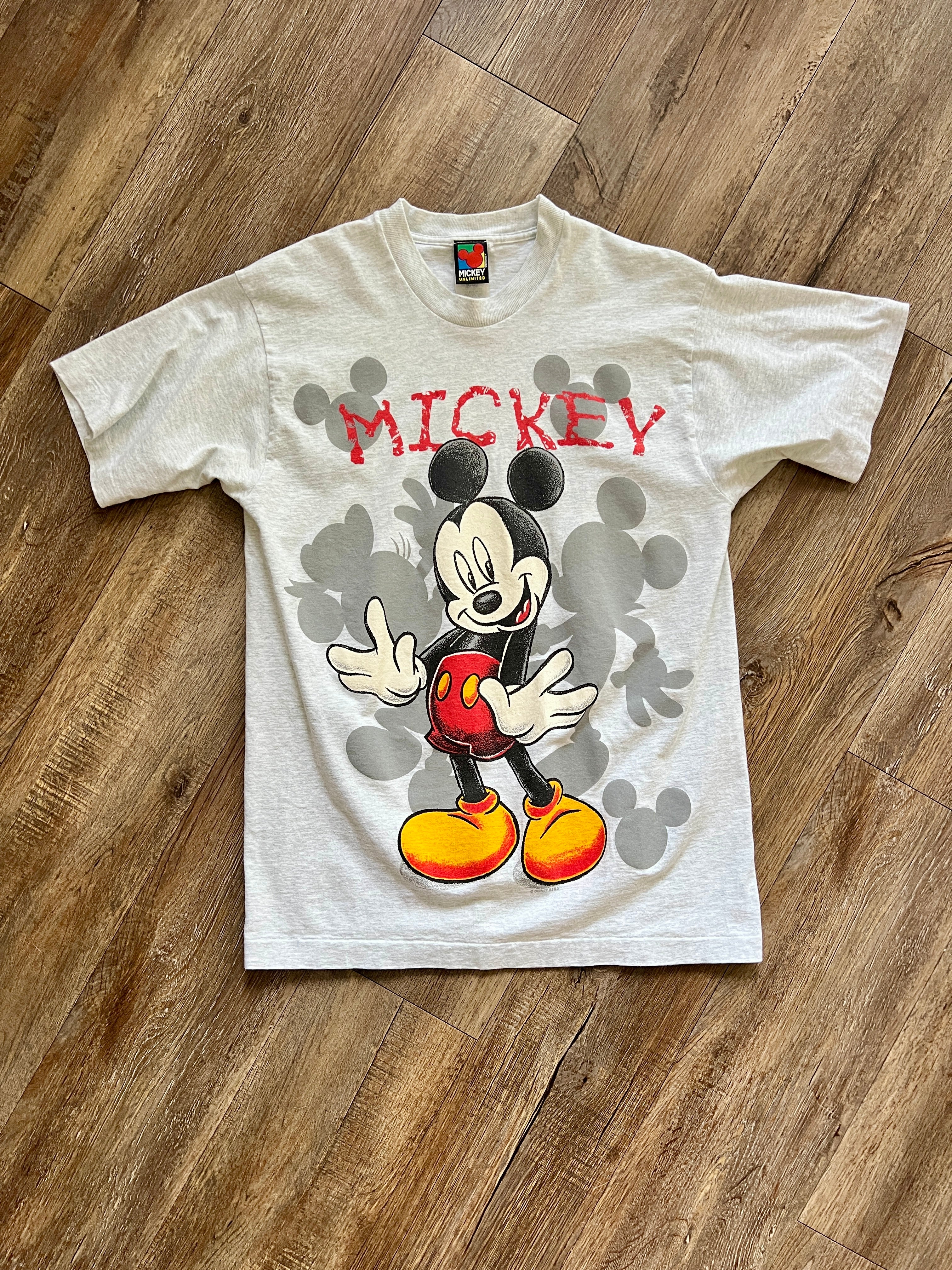 1277 - Grey Mickey Unlimited Shadow Mickey Shirt - L