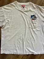 1278 - Grey Thrashed Embroidered Director Mickey WDW Studios Pocket Shirt - L/XL