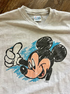 1280 - Grey Sketch Mickey Shirt - XL