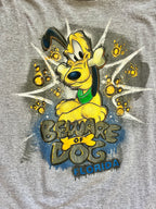1282 - Grey Beware of Dog Pluto Shirt - L