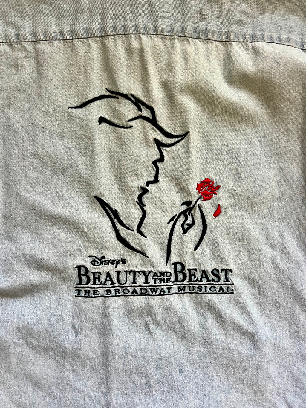 1288 - Denim Beauty & The Beast The Broadway Musical Button Up - XL