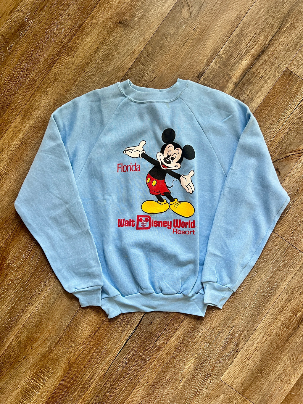 1290 - Blue Character Fashions WDW Logo Mickey Florida Crewneck - M