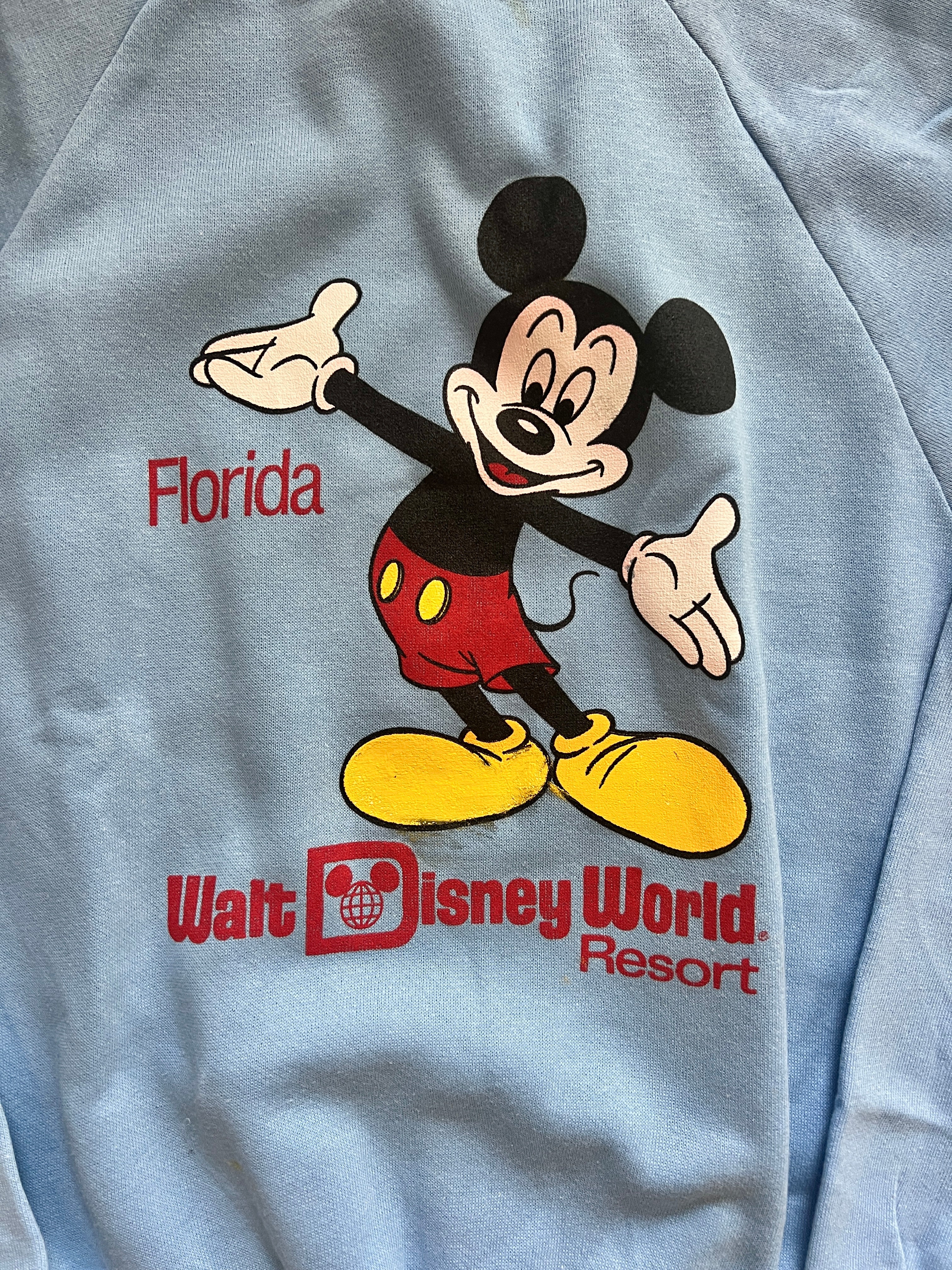 1290 - Blue Character Fashions WDW Logo Mickey Florida Crewneck - M