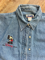 1295 - Denim Embroidered The Disney Store Cast Member Long Sleeve - XL