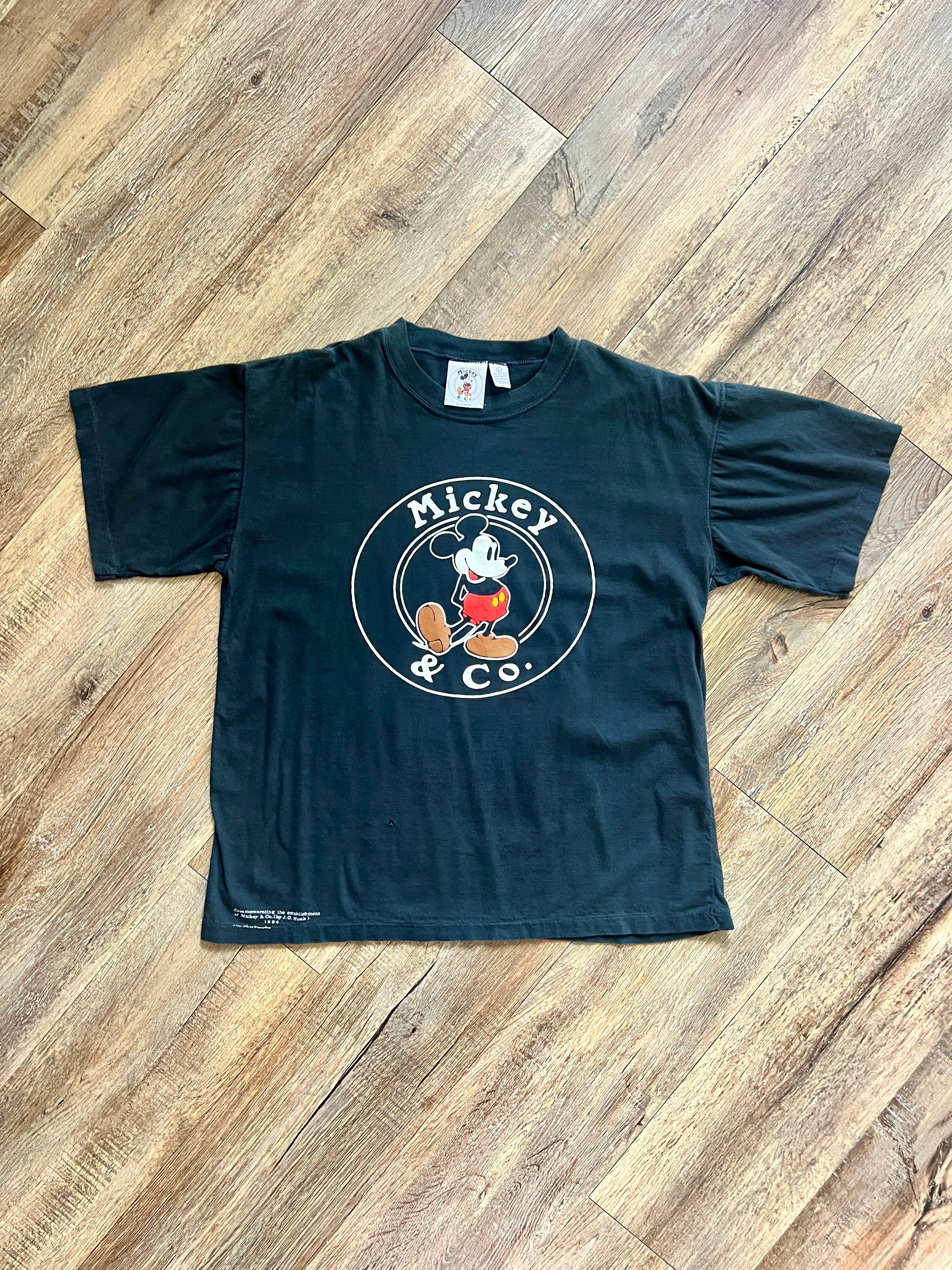 1297 - Black Mickey & Co. Logo Shirt - L