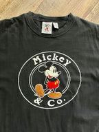 1297 - Black Mickey & Co. Logo Shirt - L