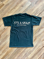 1299 - Black I Survived Tower of Terror It's A Snap Font & Back Hit Shirt - M