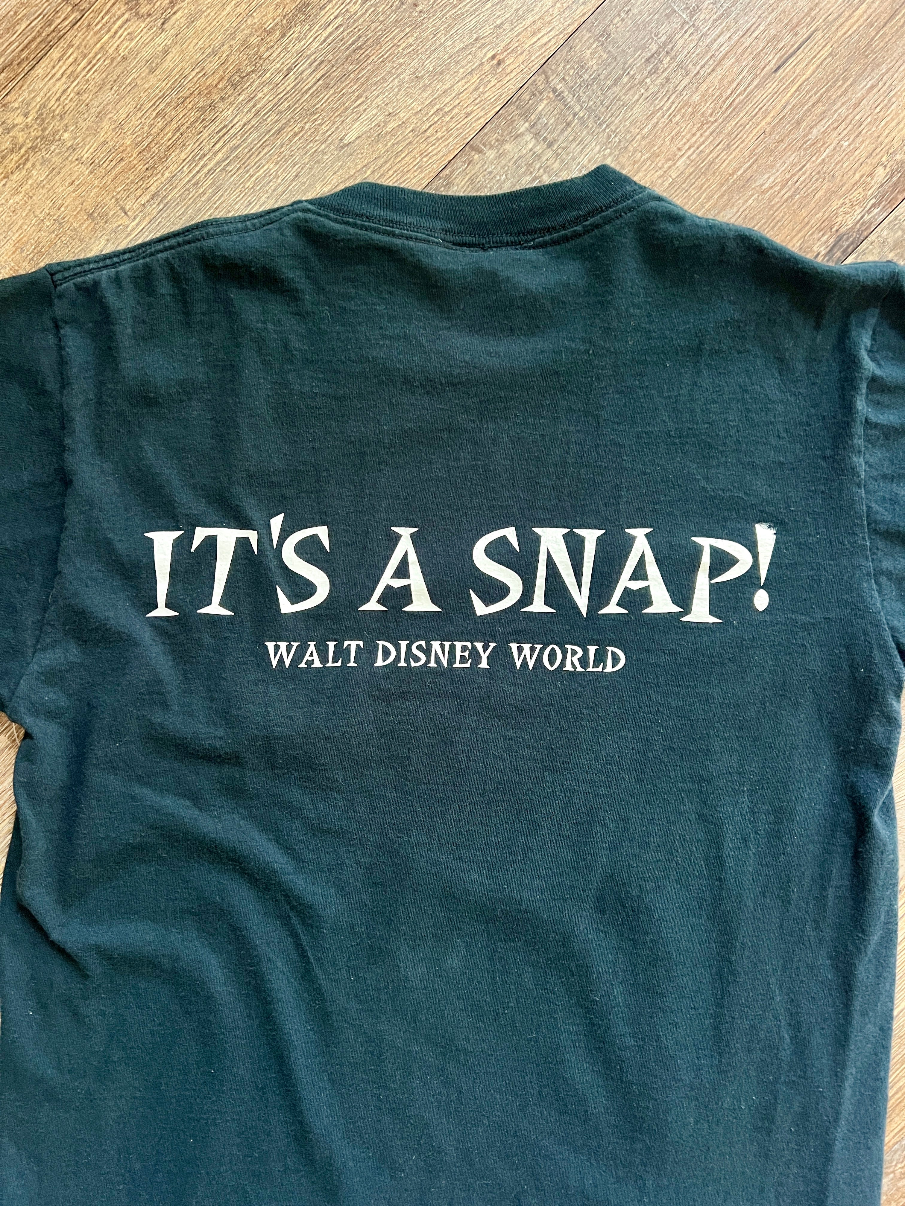 1299 - Black I Survived Tower of Terror It's A Snap Font & Back Hit Shirt - M
