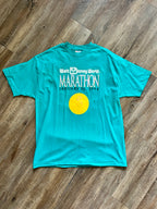 1304 - Teal 1994 Inagural WDW Marathon Volunteer Shirt - XL