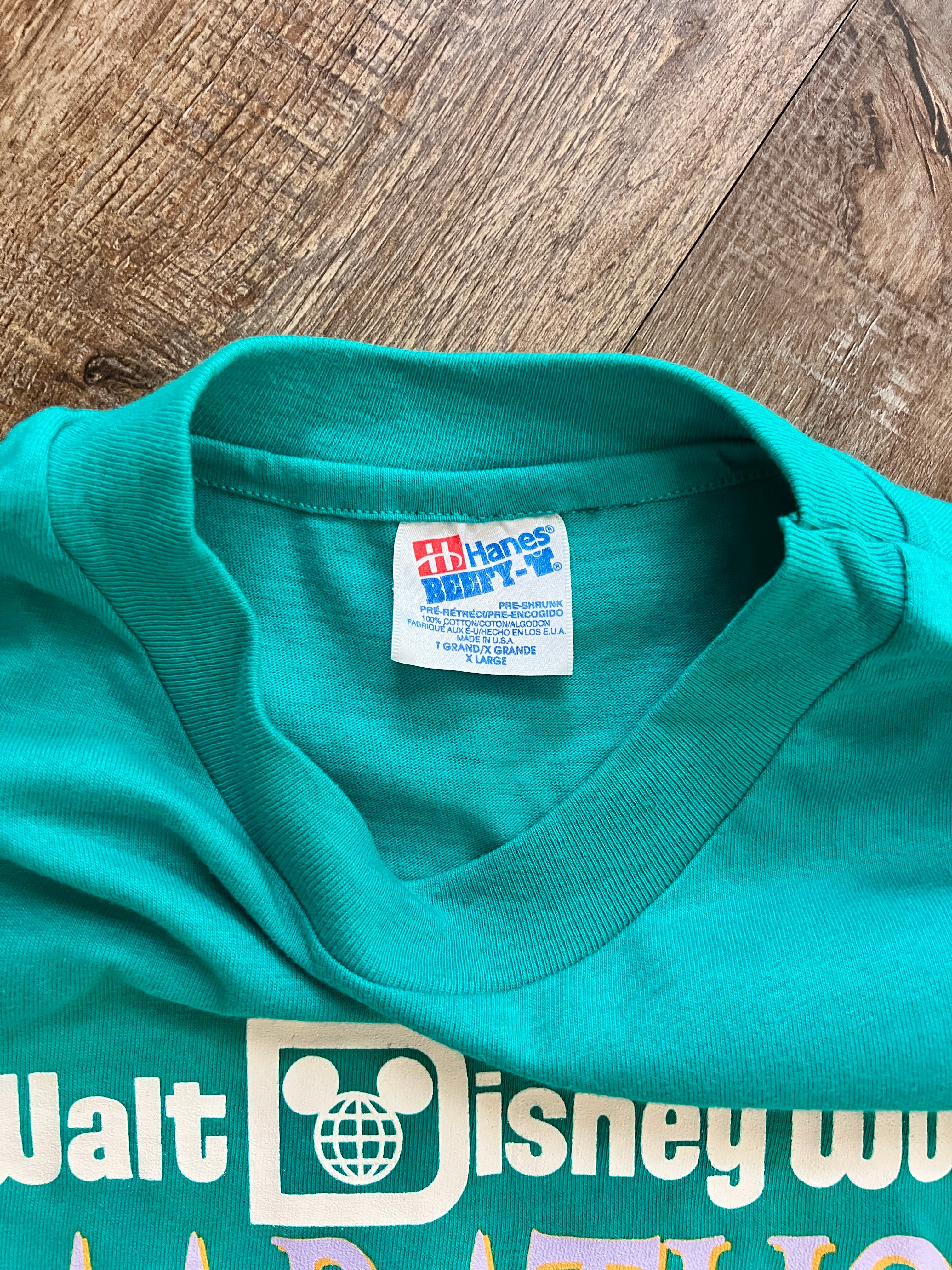 1304 - Teal 1994 Inagural WDW Marathon Volunteer Shirt - XL