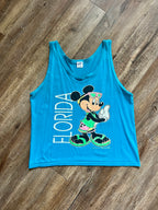 1305 - Blue Velva Sheen Florida Mickey Tank - L