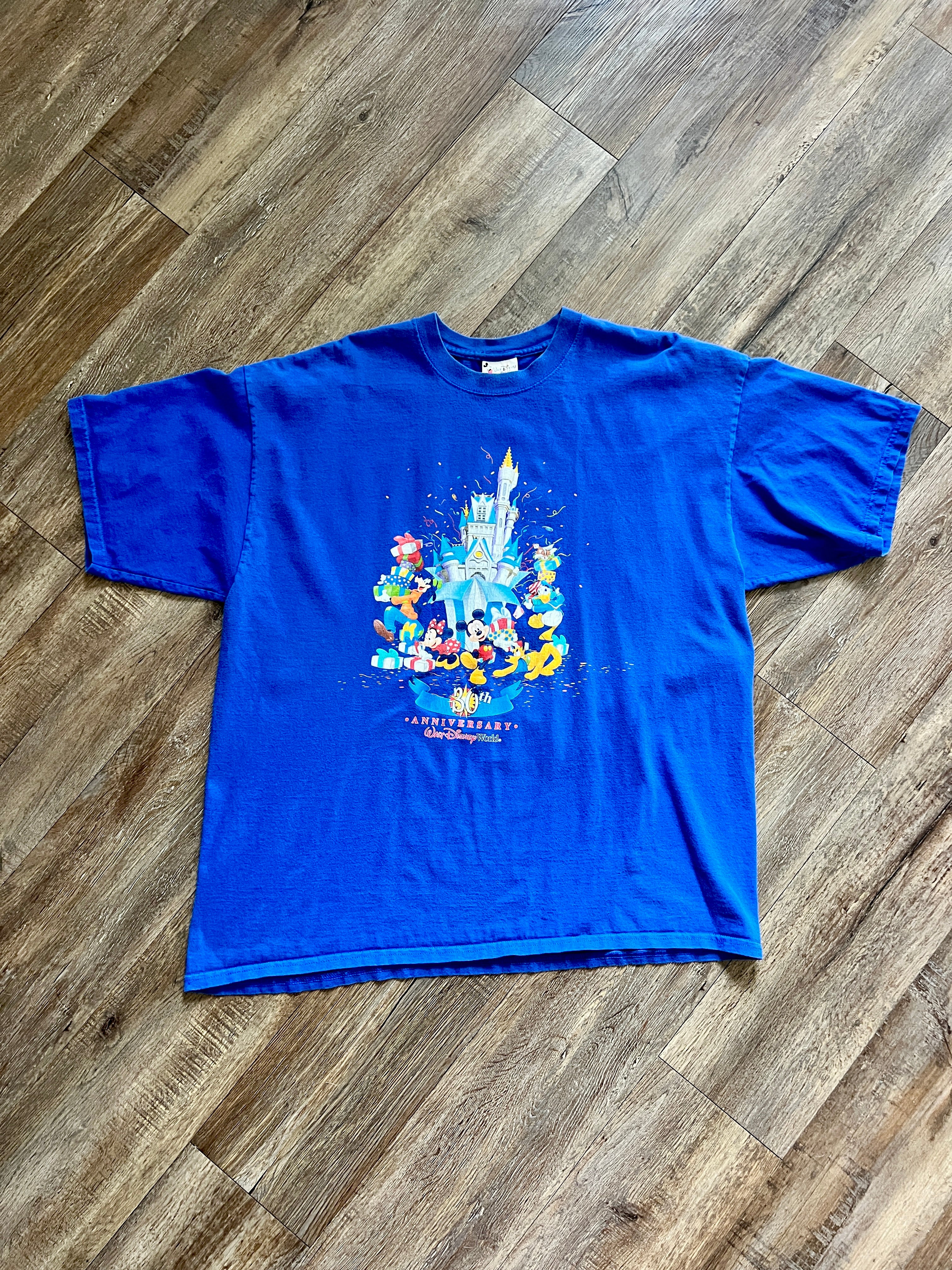 1306 - Blue WDW 30th Anniversary Mickey & Friends Castle Shirt - XL