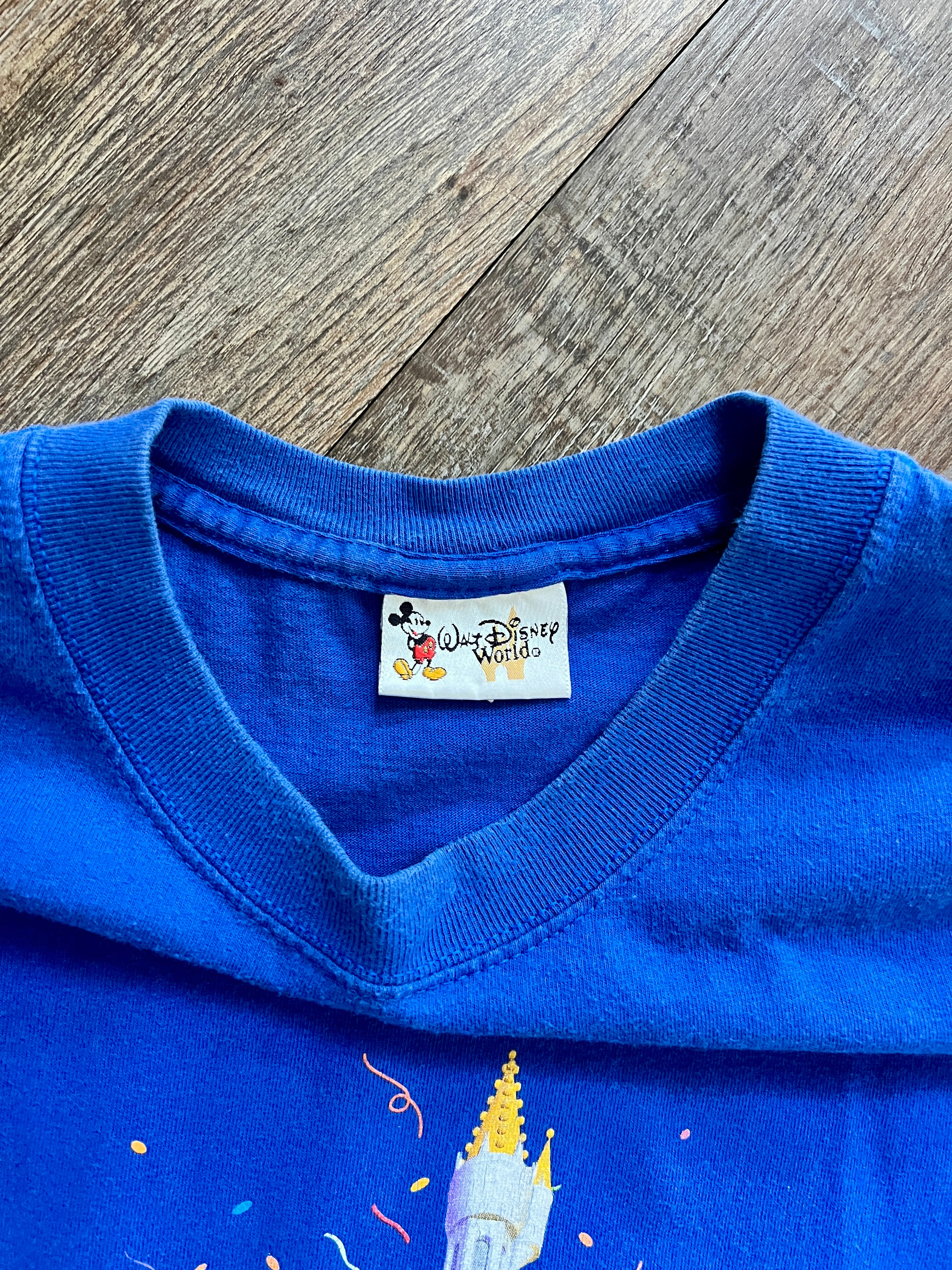 1306 - Blue WDW 30th Anniversary Mickey & Friends Castle Shirt - XL