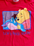 1307 - Red Eeyore & WTP Loveable Pooh Shirt - XL