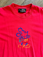 1308 - Red Disney Originals Embroidered Classic Mickey Shirt - M