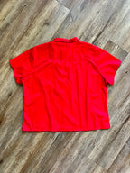 1309 - Red Embroidered Disney Store Mickey Head Cast Member Button Down - 2XL