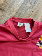 1310 - Red Embroidered Leap Frog Donald & Mickey Pocket Long Sleeve - XL