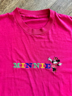 1311 - Pink Embroidered Minnie Letter Shirt - NT / XL