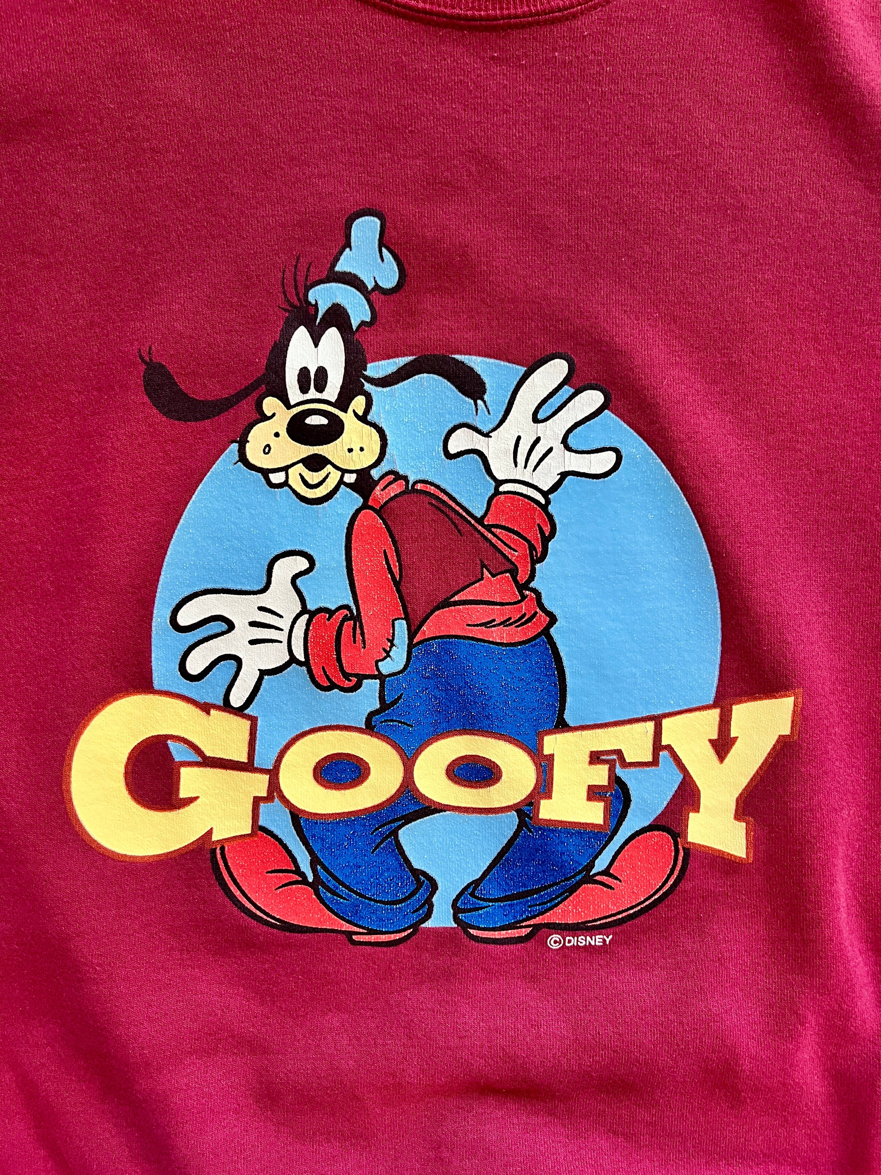 1314 - Burgundy Surprised Goofy Crewneck - XL
