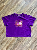 1315 - Purple Cropped Minnie Sweet Dreams Sleep Shirt - L/XL