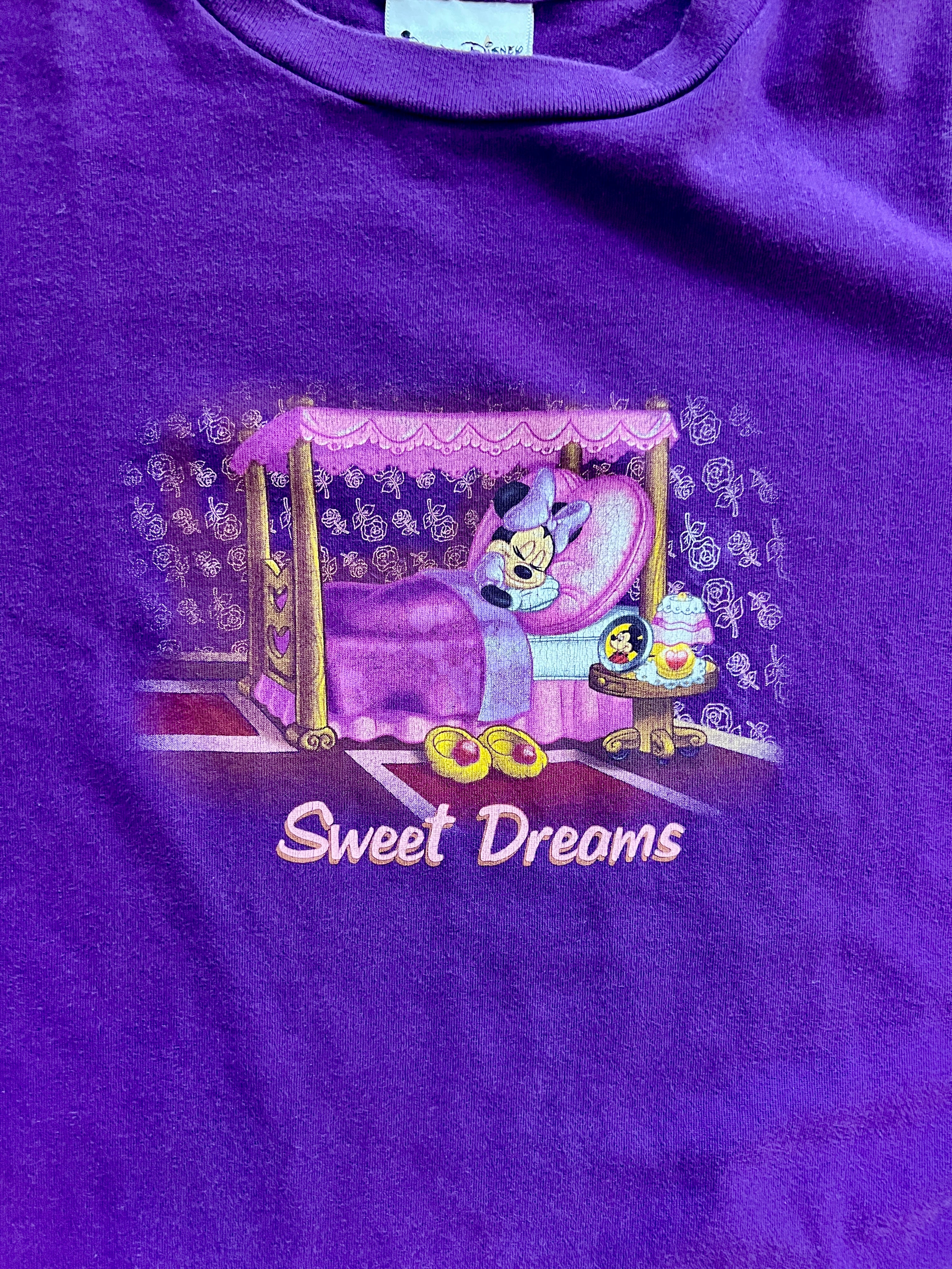 1315 - Purple Cropped Minnie Sweet Dreams Sleep Shirt - L/XL