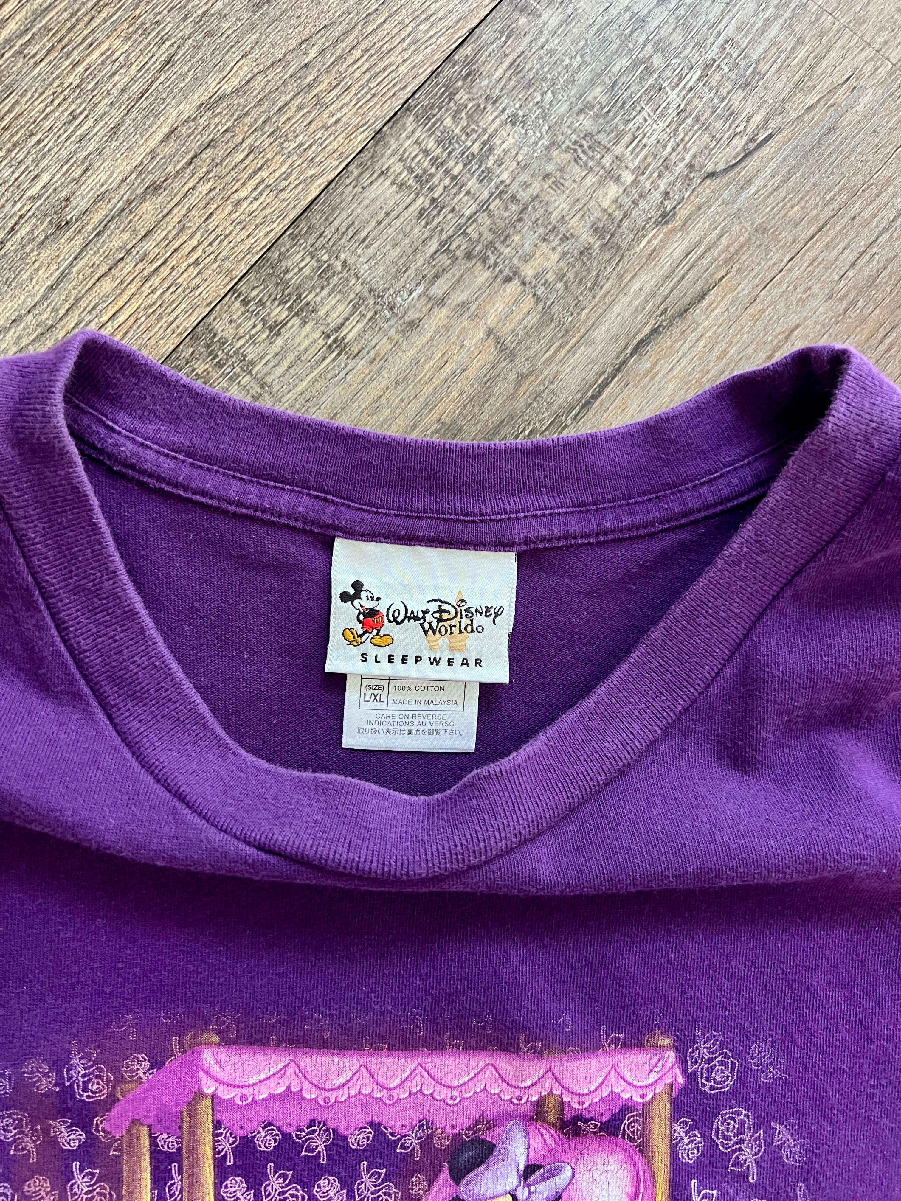 1315 - Purple Cropped Minnie Sweet Dreams Sleep Shirt - L/XL