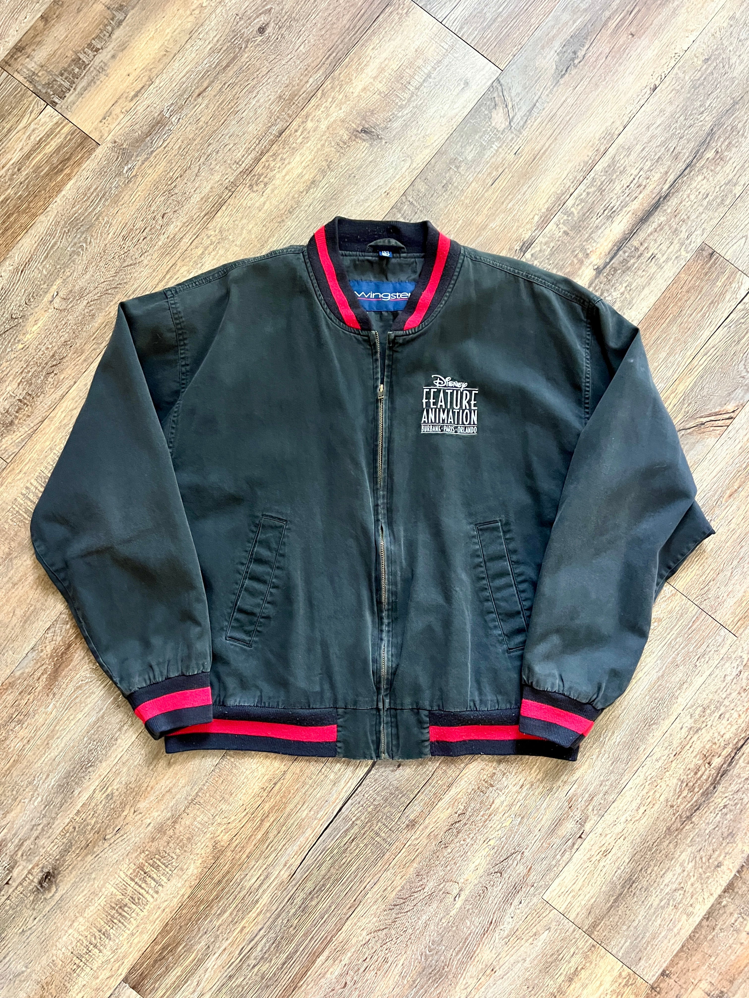 1318 - Black Disney Feature Animation Crew Member Zip Up Jacket - L