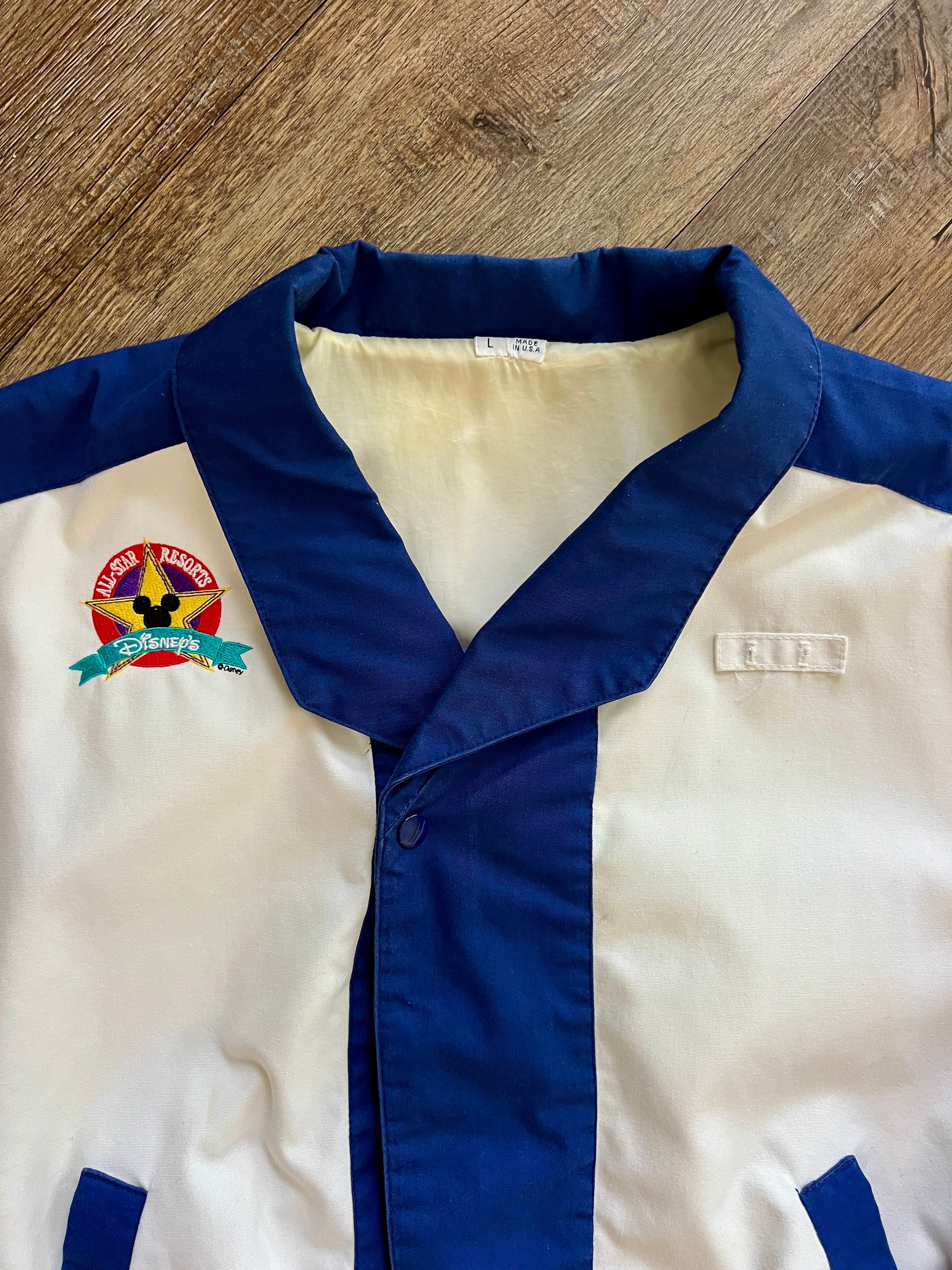 1322 - White & Blue All-Star Resorts Cast Member Jacket - L