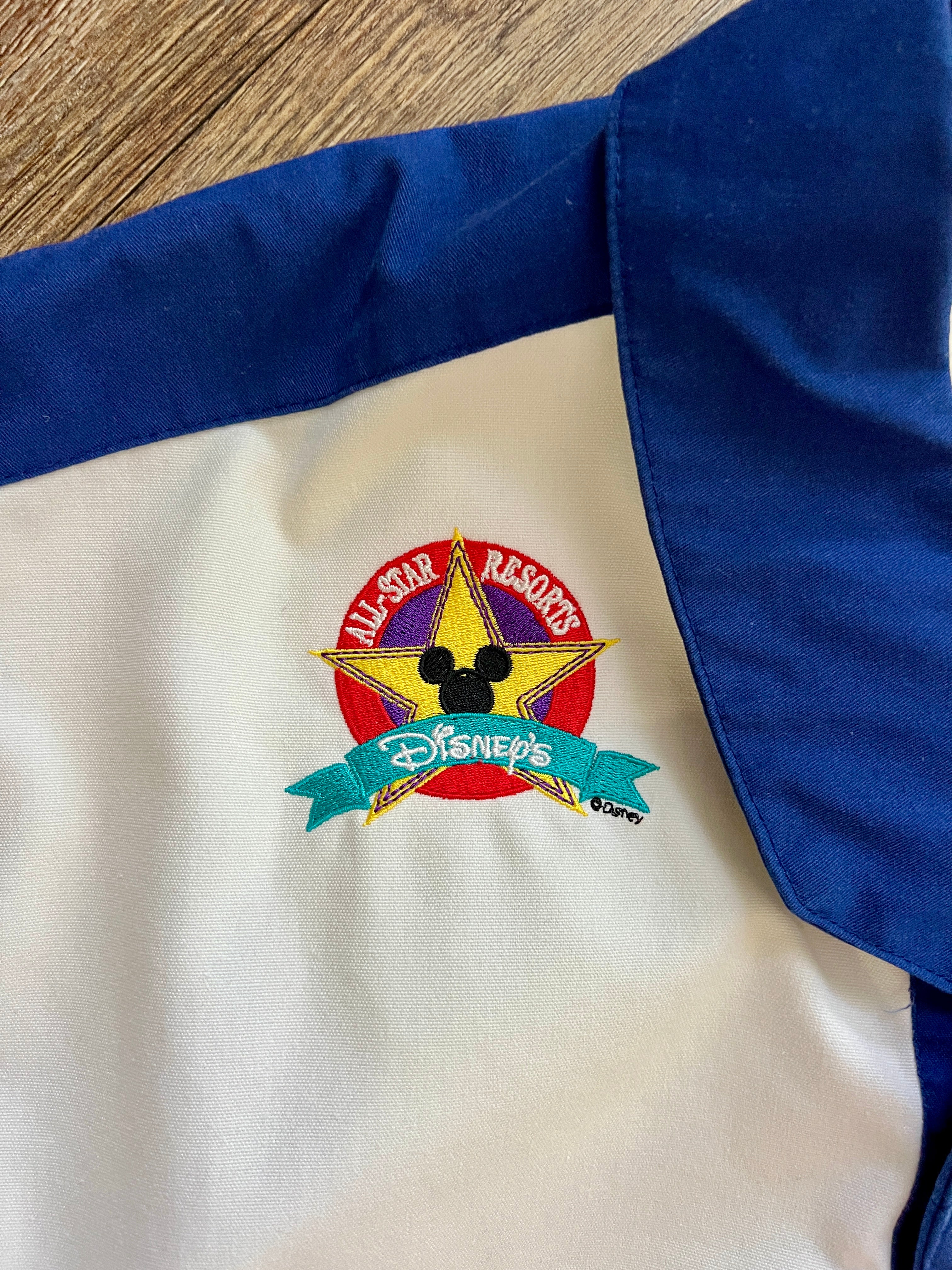 1322 - White & Blue All-Star Resorts Cast Member Jacket - L