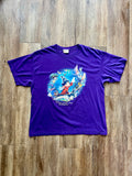 333 -Purple Glitter Sorcerer Mickey Where Magic Lives Shirt -XL