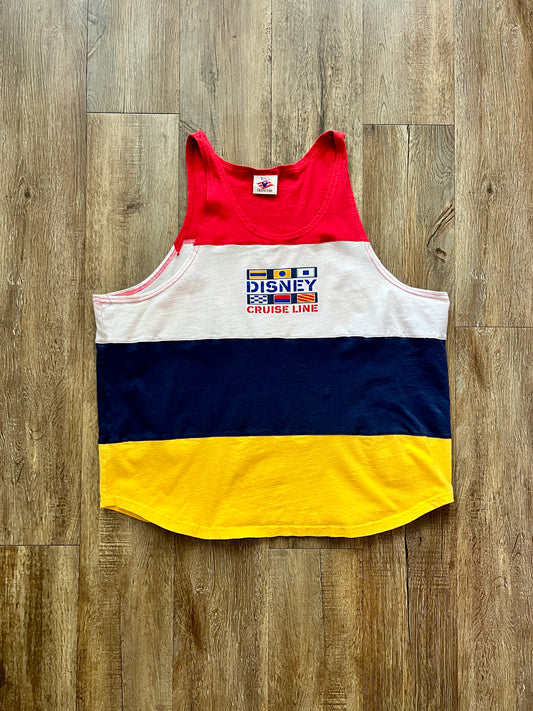 335 -Red, White, Blue, & Yellow DCL Flag Tank - XL