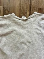313 -Grey Embroidered Sitting Mickey Crewneck - L