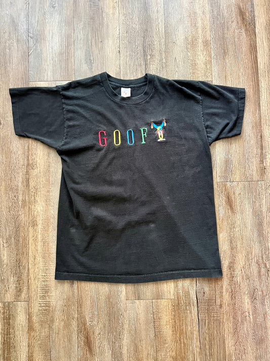 312 -Black Embroidered Goofy Y Shirt - XL