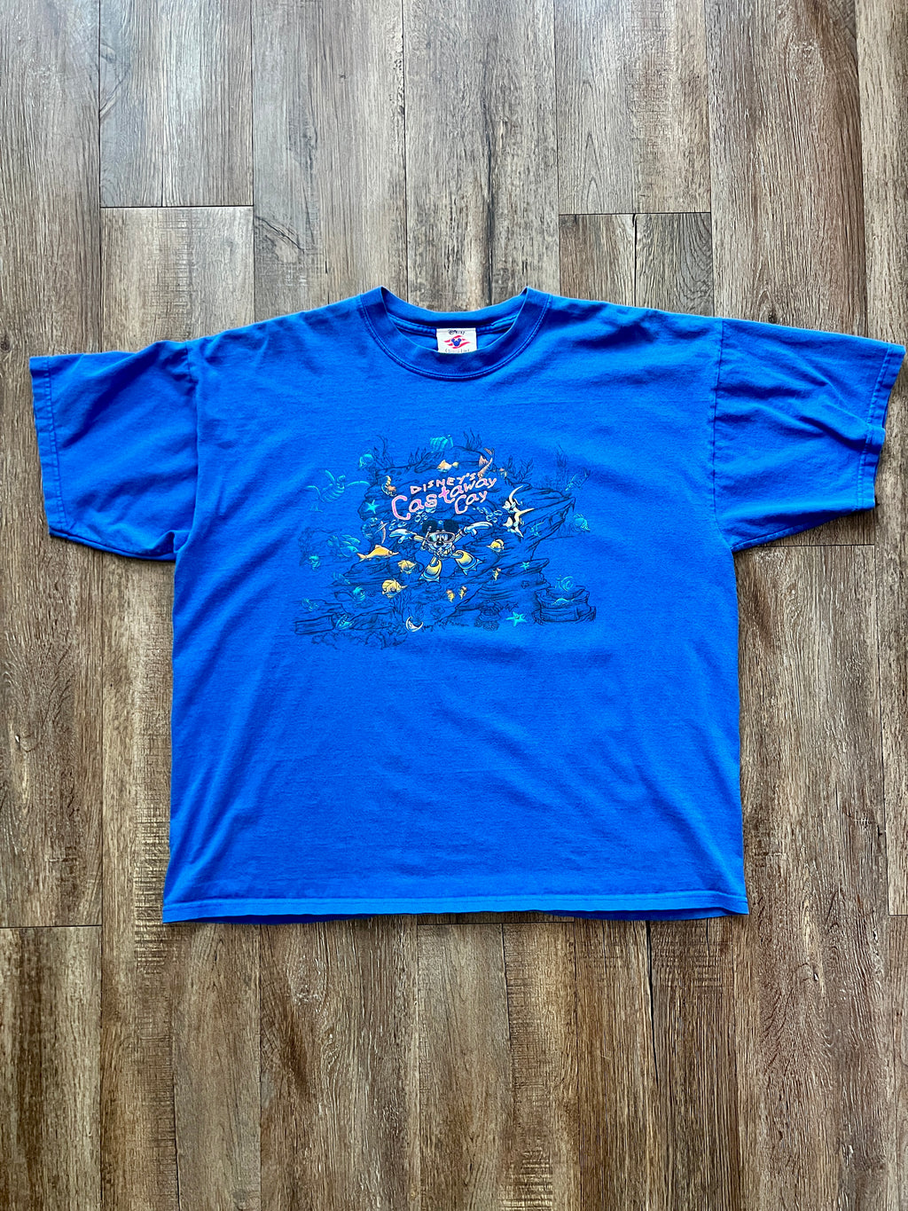316 -Blue Disney's Castaway Cay Scuba Mickey Reef Shirt - L