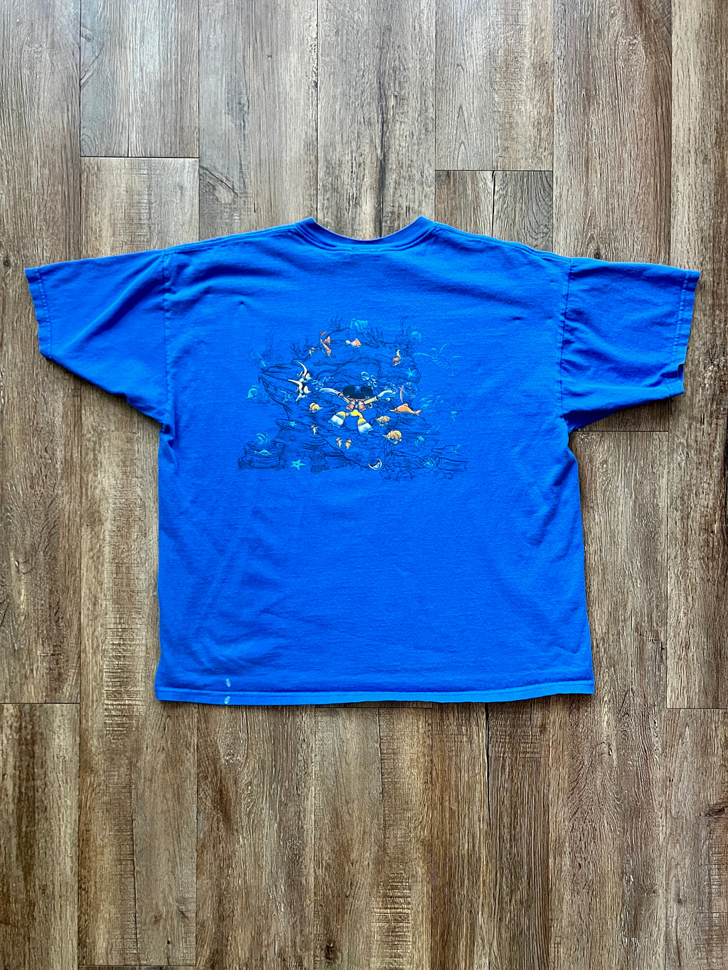 316 -Blue Disney's Castaway Cay Scuba Mickey Reef Shirt - L