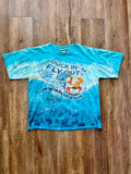323 -Blue Tie-Dye Duck In Fly Out Aquaduck Disney Dream Shirt -M