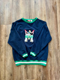 325 -Blue Captain Mickey M Oar Crewneck - L