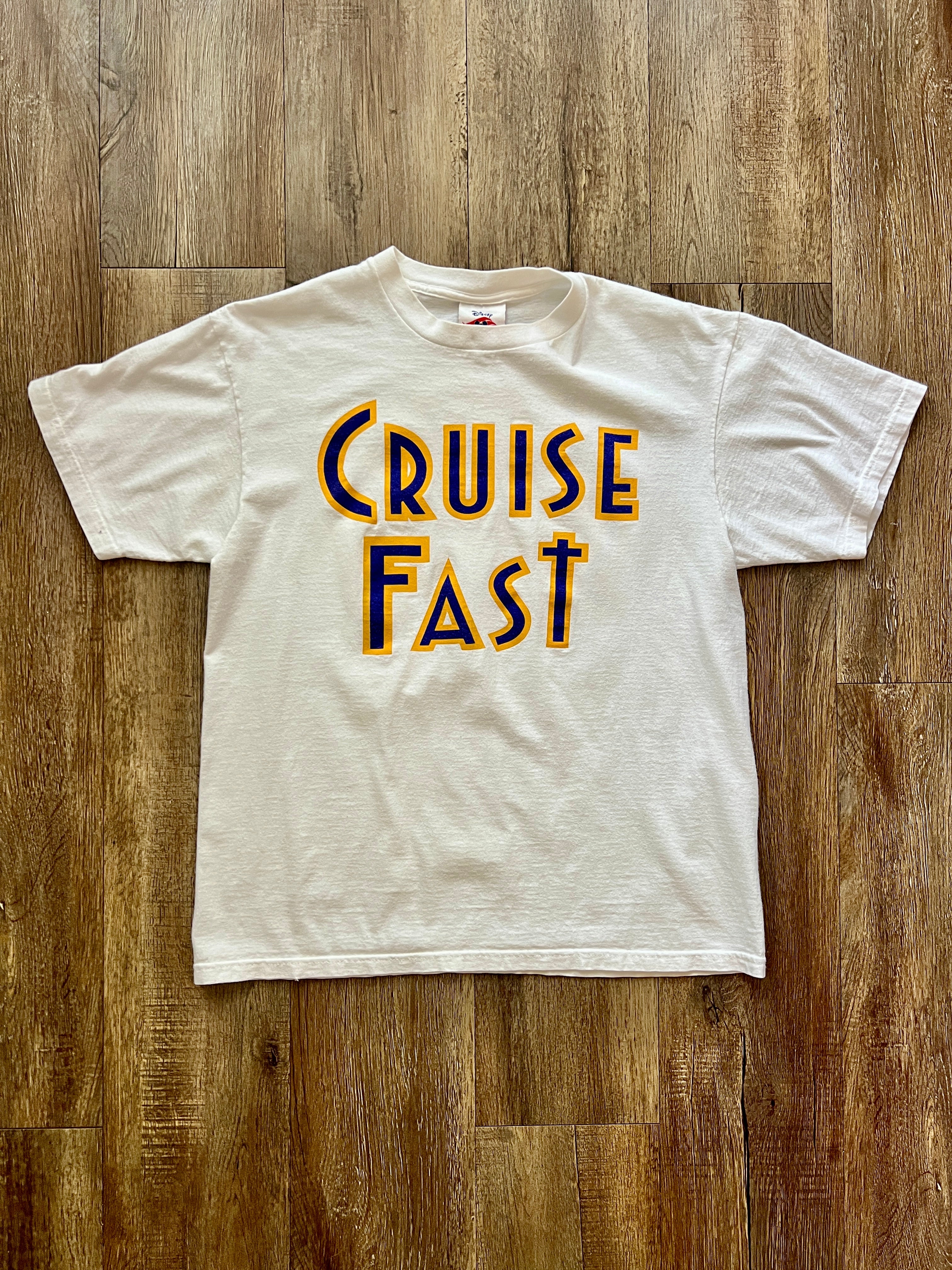 330 -White DCL Cruise Fast Live Slow Shirt - L