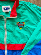 328 -Teal Multi Caribbean Beach Starbus Zip-UP - XL