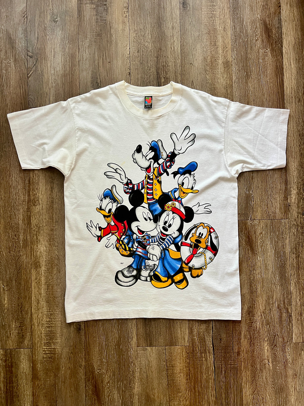 329 -White Jerry Leigh Sailor Mickey & Friends Shirt - OSFA